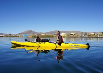 Kayak sur le lac Titicaca